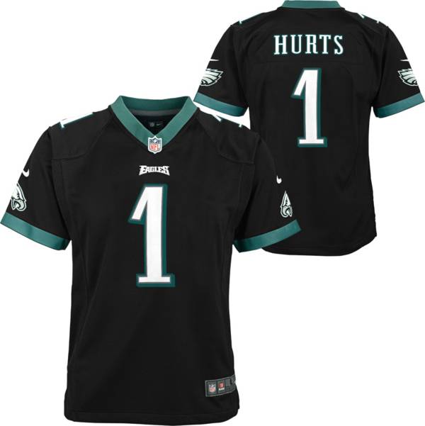 Nike Youth Philadelphia Eagles Jalen Hurts #1 Black Game Jersey