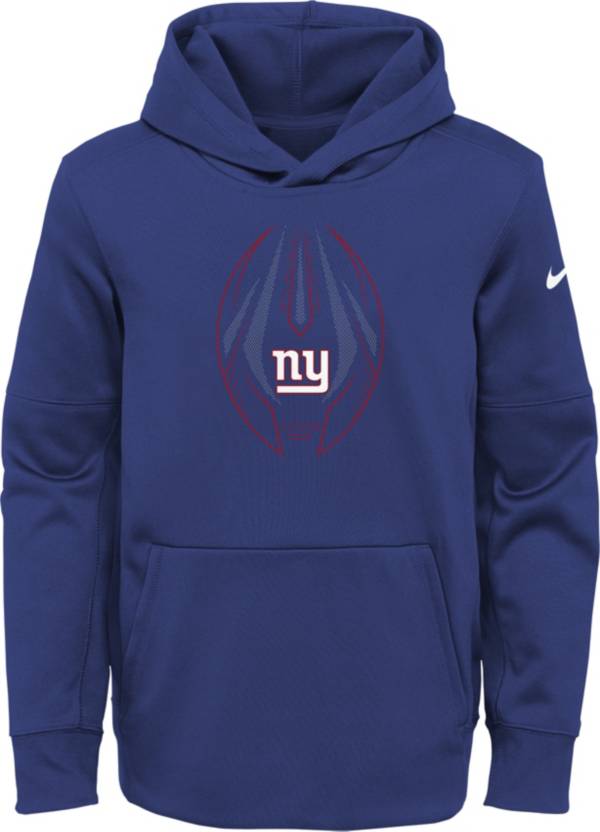 Nike Youth New York Giants Rush Blue Icon Therma Pullover Hoodie product image