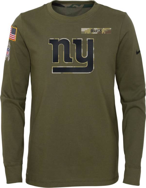 Nike Youth New York Giants Salute to Service Olive Long Sleeve T-Shirt