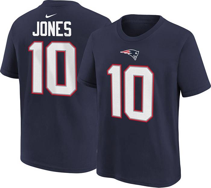 Nike Youth New England Patriots Mac Jones #10 Navy T-Shirt