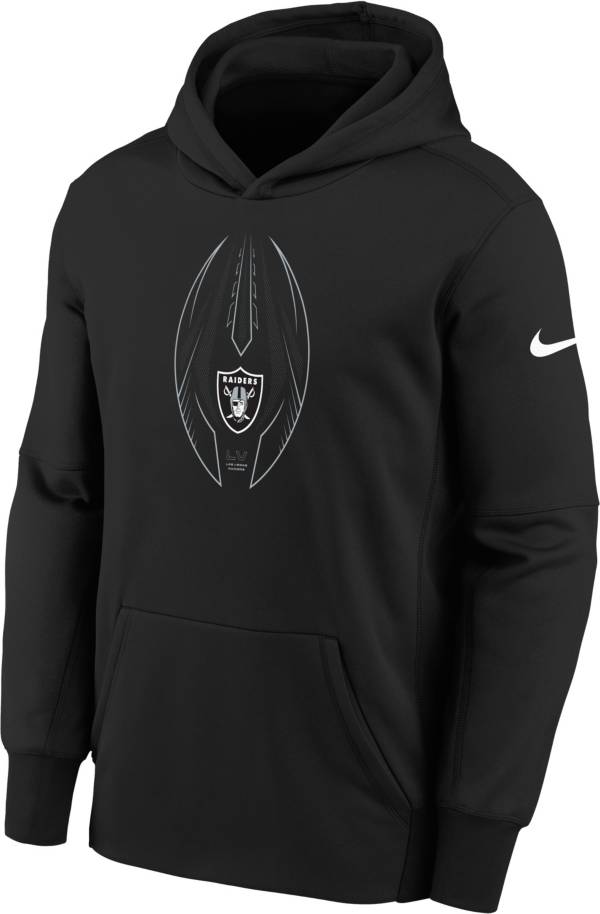 Nike Youth Las Vegas Raiders Black Icon Therma Pullover Hoodie product image