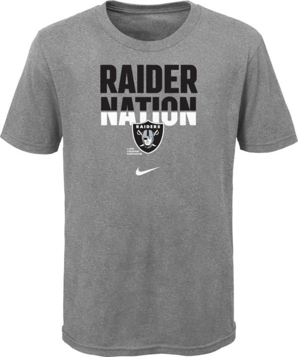 Nike Youth Las Vegas Raiders Local Split Grey T-Shirt