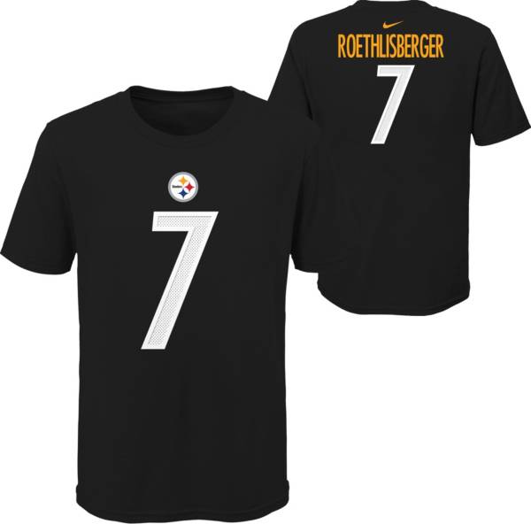 Altitud lotería Dato Nike Youth Pittsburgh Steelers Ben Roethlisberger #7 Black T-Shirt | Dick's  Sporting Goods