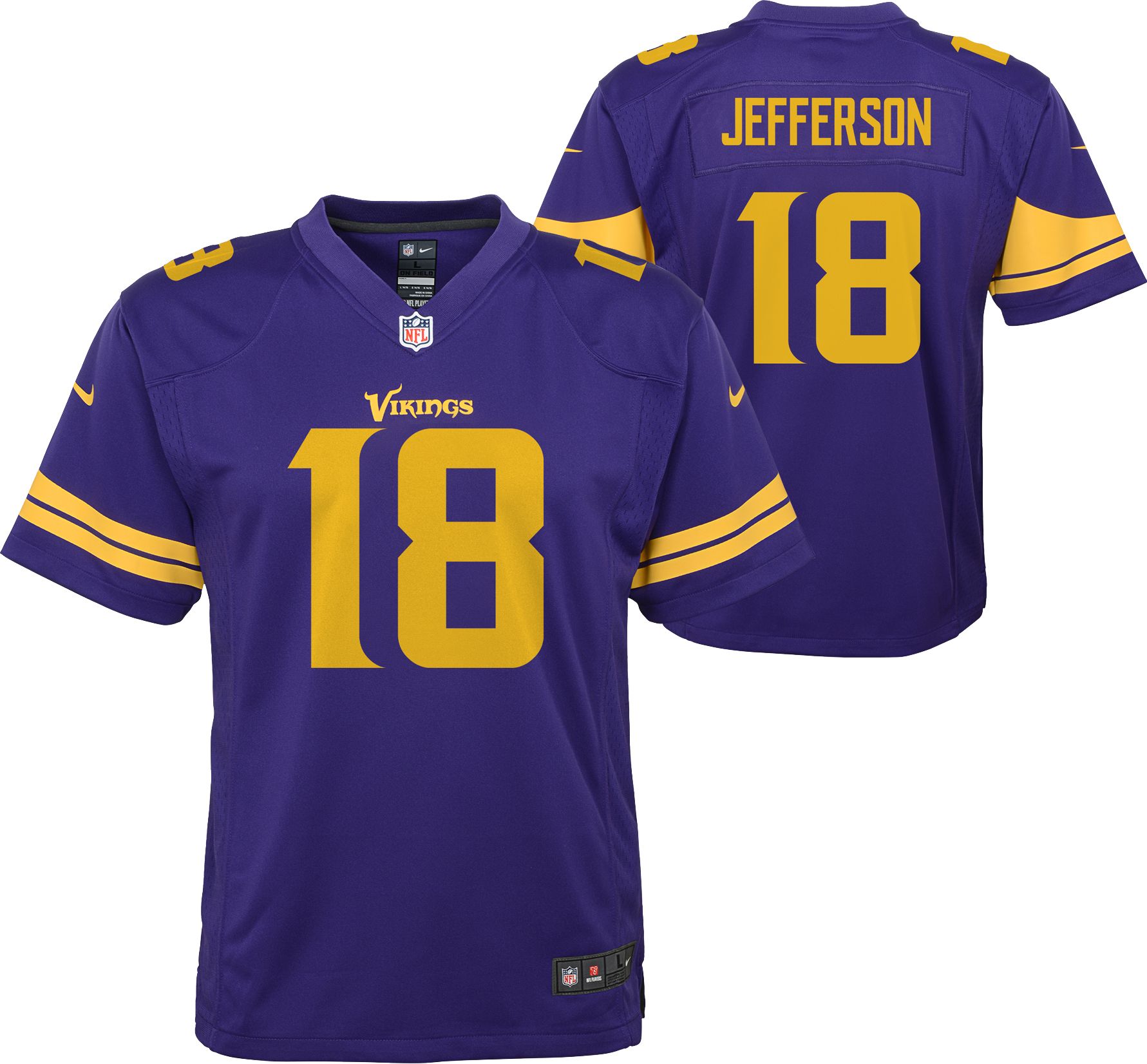 Justin Jefferson Minnesota Vikings Color Rush Purple Jersey