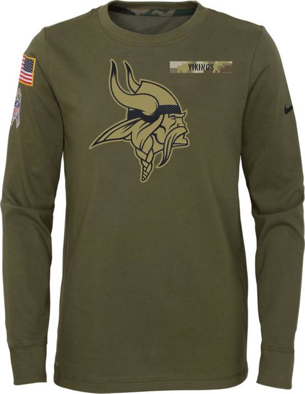 Nike Youth Minnesota Vikings Salute to Service Olive Long Sleeve T-Shirt product image