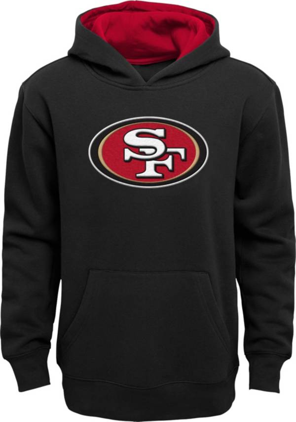 NFL Team Apparel Little Boys' San Francisco 49ers Black Prime Pullover Hoodie