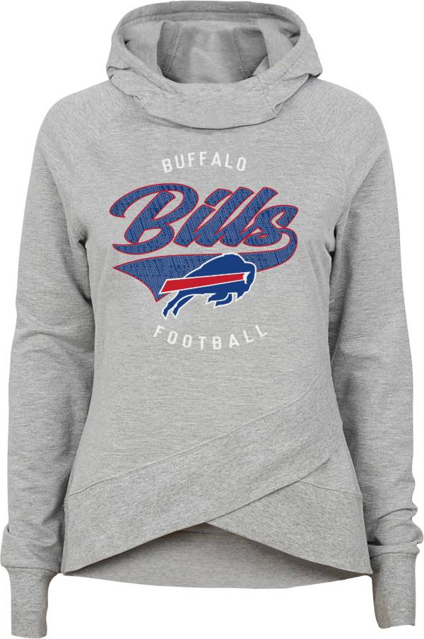 NFL Team Apparel Girls' Buffalo Bills Heather Grey Pullover Hoodie