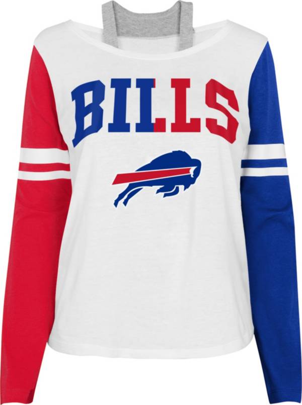 NFL Team Apparel Girl's Buffalo Bills White Long Sleeve T-Shirt