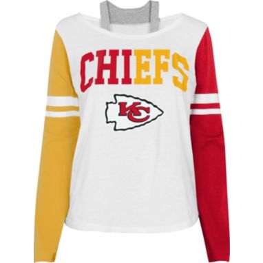 sorry, NFL Team Apparel Girl's Kansas City Chiefs White Long Sleeve T-Shirt is currently out of stock