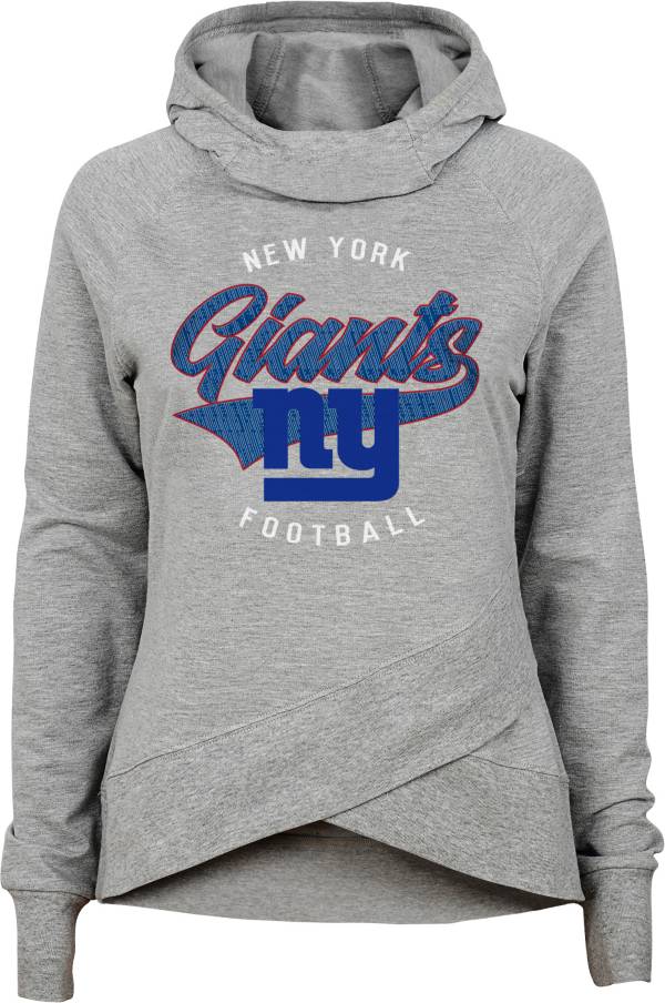 NFL Team Apparel Girls' New York Giants Heather Grey Pullover Hoodie product image