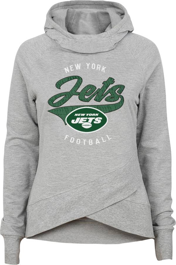 NFL Team Apparel Girls' New York Jets Heather Grey Pullover Hoodie product image