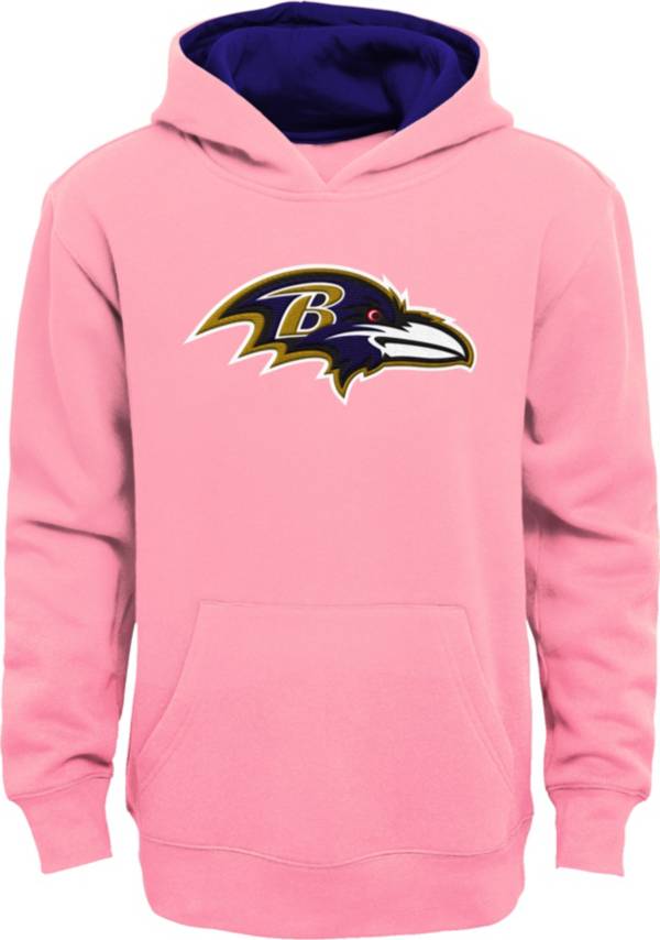 NFL Team Apparel Girls' Baltimore Ravens Prime Pink Pullover Hoodie product image