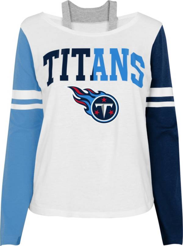 NFL Team Apparel Girl's Tennessee Titans White Long Sleeve T-Shirt product image