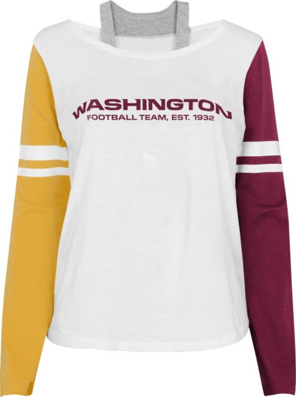 NFL Team Apparel Girl's Washington Football Team White Long Sleeve T-Shirt product image