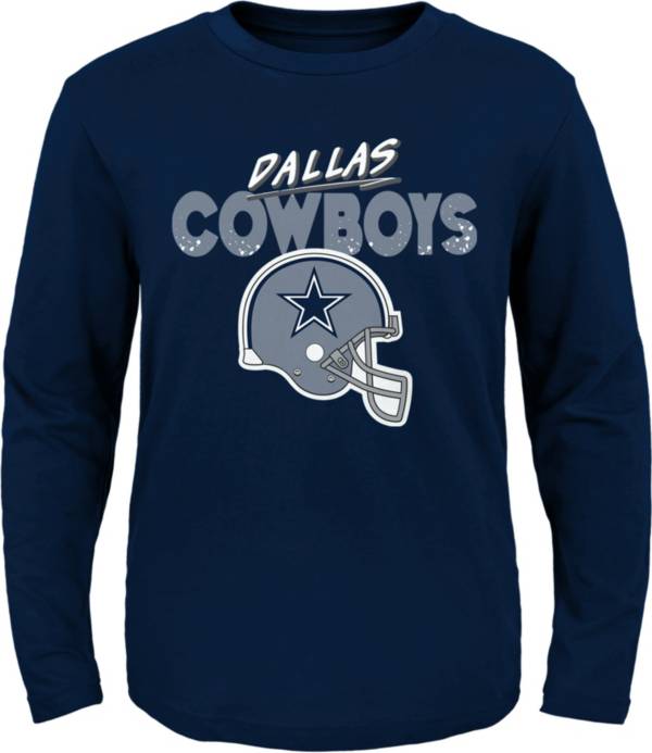 NFL Team Apparel Little Kid's Dallas Cowboys Rad Navy Long Sleeve Shirt product image