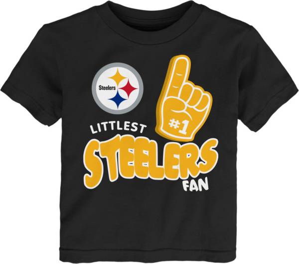 NFL Team Apparel Little Kid's Pittsburgh Steelers Black Lil' Fan T-Shirt product image