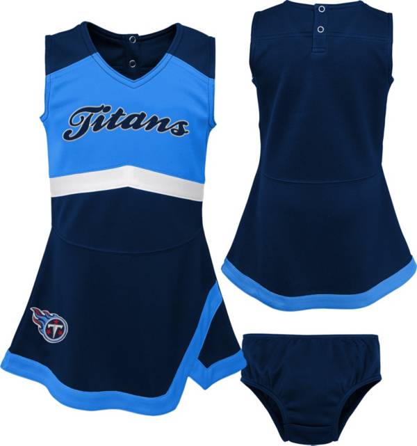 NFL Team Apparel Toddler Tennessee Titans Cheer Jumper Dress
