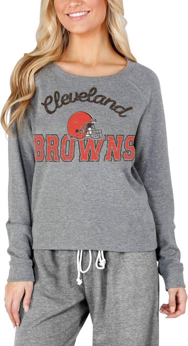 Concepts Sport Women's Cleveland Browns Mainstream Grey Crew product image