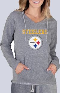 Dick's Sporting Goods Certo Women's Pittsburgh Steelers Crop Charcoal/Gray Full-Zip  Hoodie