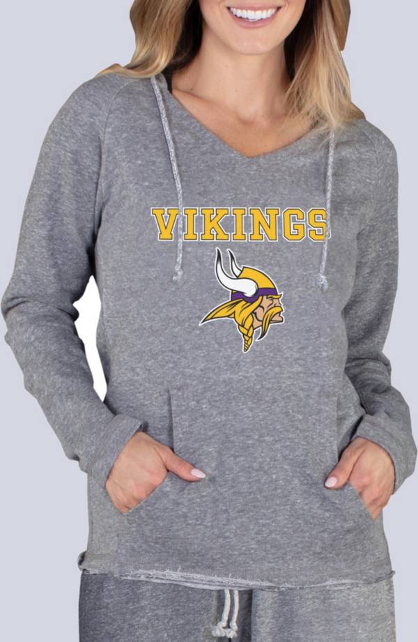 Minnesota Vikings Women's Hooded Crop Sweatshirt - Black/White