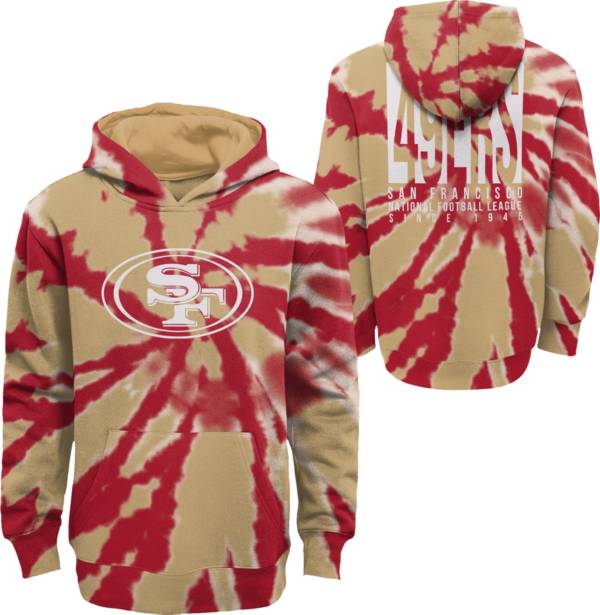 NFL Team Apparel Youth San Francisco 49ers Statement Tie Dye Hoodie