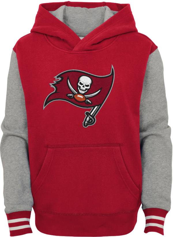 NFL Team Apparel Youth Tampa Bay Buccaneers Red Heritage Pullover Hoodie