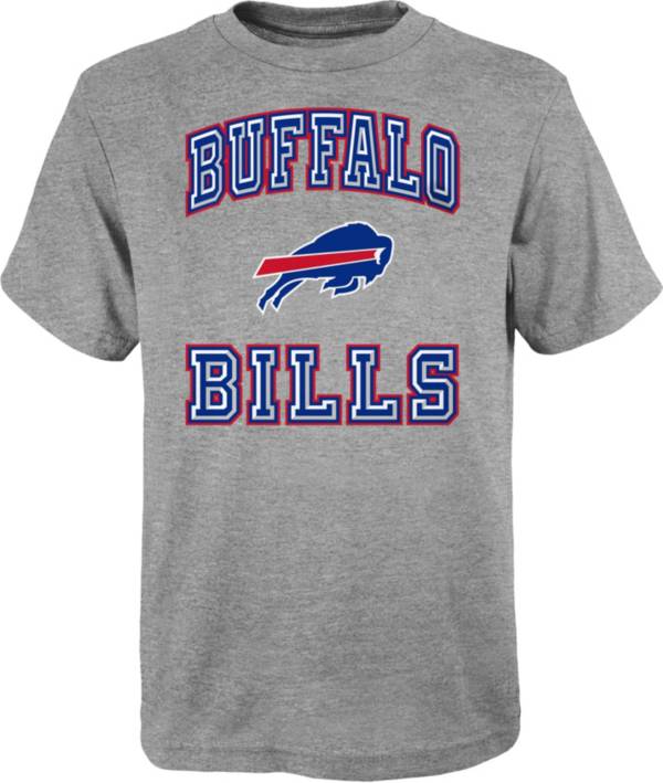 NFL Team Apparel Youth Buffalo Bills Chiseled Grey T-Shirt