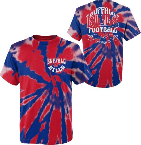 NFL Team Apparel Youth Buffalo Bills Pennant Tie Dye T-Shirt