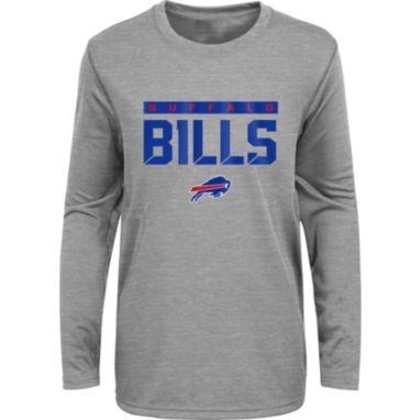 sorry, NFL Team Apparel Youth Buffalo Bills Charcoal Grey Heather Training Camp Long Sleeve Shirt is currently out of stock