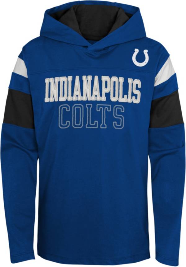 NFL Team Apparel Youth Indianapolis Colts Blue Glory Days Pullover Hoodie