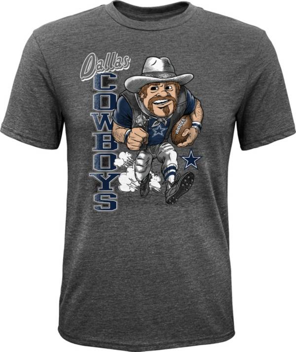 NFL Team Apparel Youth Dallas Cowboys Grey Bust Loose T-Shirt product image