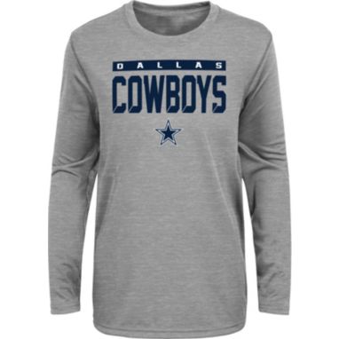 sorry, NFL Team Apparel Youth Dallas Cowboys Grey Training Camp Long Sleeve Shirt is currently out of stock