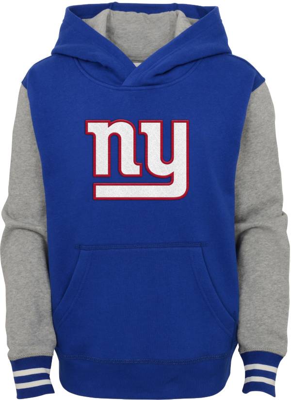 NFL Team Apparel Youth New York Giants Blue Heritage Pullover Hoodie product image