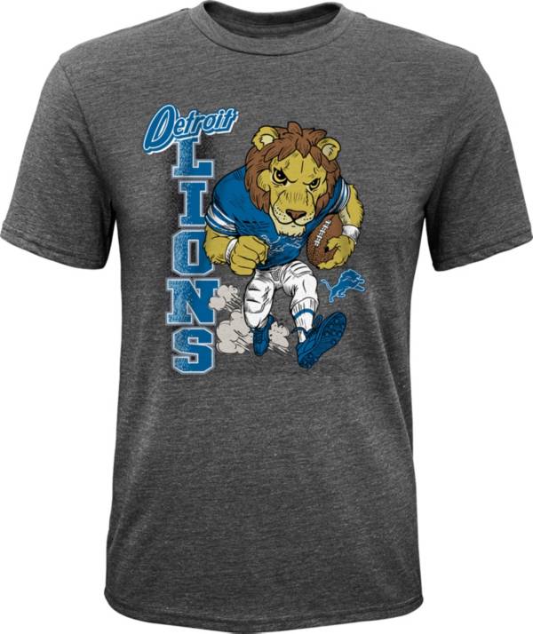 NFL Team Apparel Youth Detroit Lions Dark Grey Heather Bust Loose T-Shirt product image