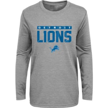 sorry, NFL Team Apparel Youth Detroit Lions Charcoal Grey Heather Training Camp Long Sleeve Shirt is currently out of stock