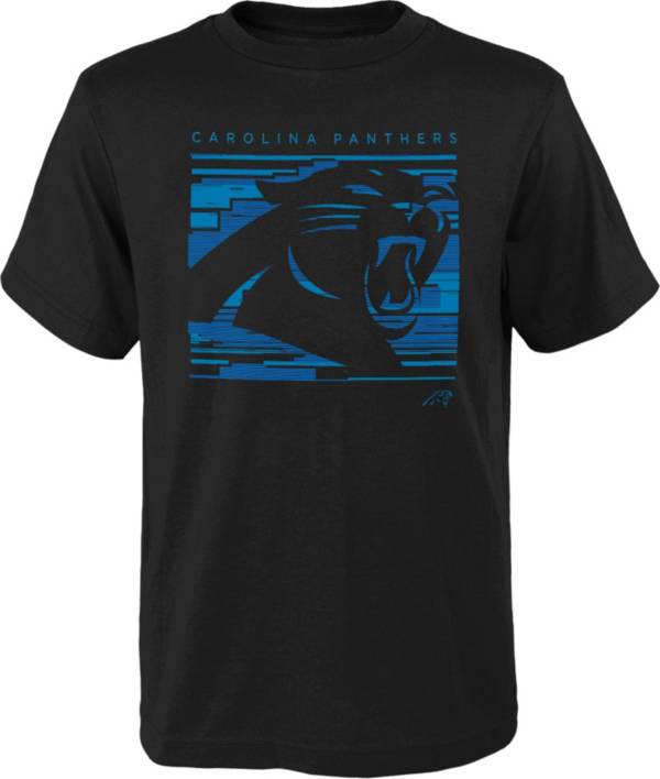 NFL Team Apparel Youth Carolina Panthers Black Scatter T-Shirt