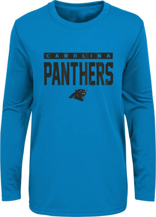 NFL Team Apparel Youth Carolina Panthers Blue Training Camp Long Sleeve Shirt product image
