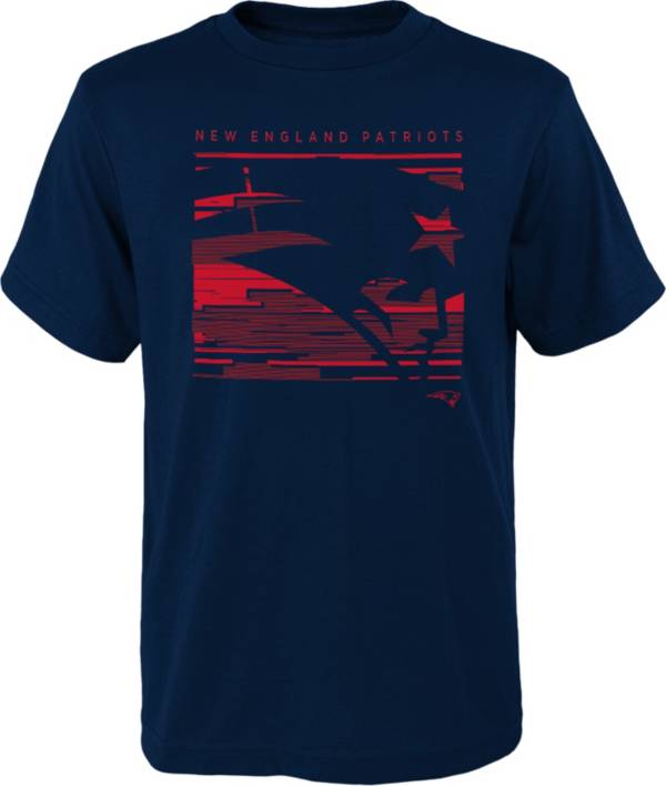 NFL Team Apparel Youth New England Patriots NAVY Scatter T-Shirt product image