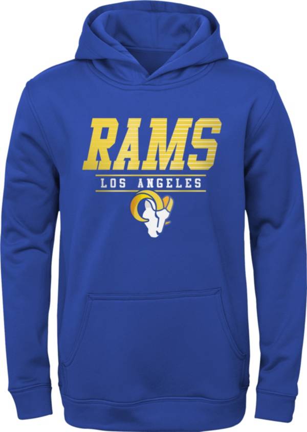 NFL Team Apparel Youth Los Angeles Rams Win Streak Royal Hoodie