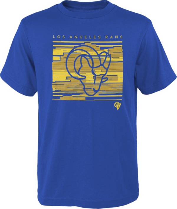 NFL Team Apparel Youth Los Angeles Rams Scatter Royal T-Shirt