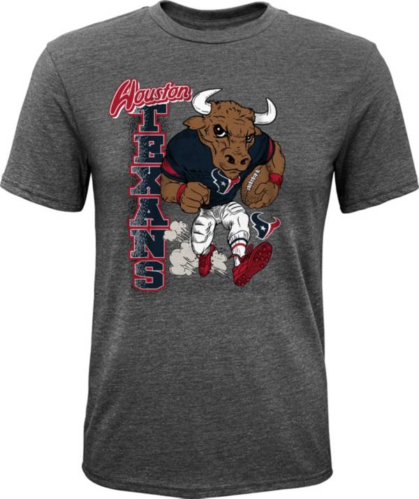 NFL Team Apparel Youth Houston Texans Dark Grey Heather Bust Loose T-Shirt product image