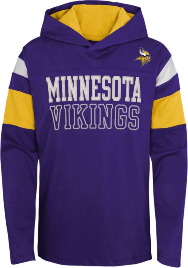 NFL Team Apparel Youth Minnesota Vikings Purple Glory Days Pullover Hoodie product image
