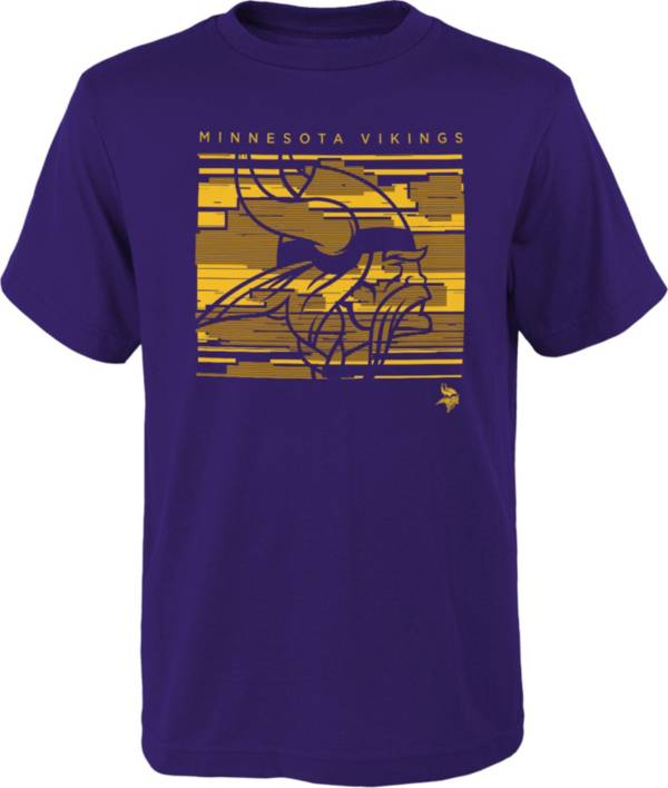 NFL Team Apparel Youth Minnesota Vikings Scatter Purple T-Shirt product image