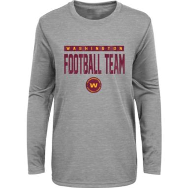 sorry, NFL Team Apparel Youth Washington Football Team Charcoal Grey Heather Training Camp Long Sleeve Shirt is currently out of stock