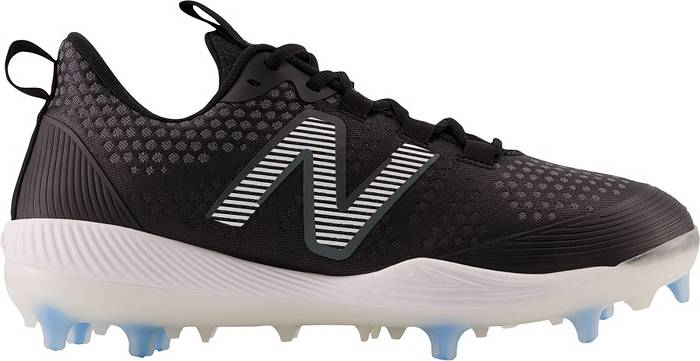 New Balance Men's FuelCell COMPv3 Baseball Cleats, Black/White / 10.5