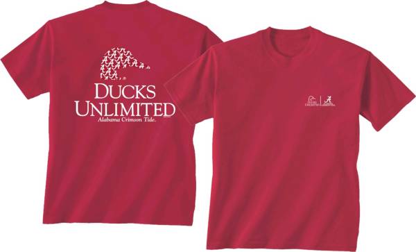 New World Graphics Men's Alabama Crimson Tide Crimson Ducks Unlimited Logo T-Shirt product image
