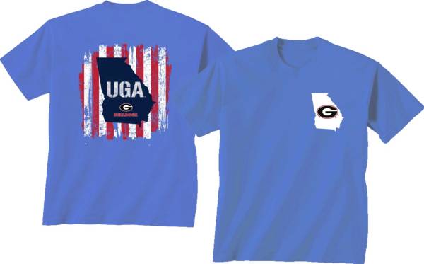 New World Graphics Men's Georgia Bulldogs Blue Americana T-Shirt