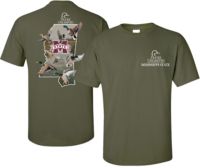 New World Graphics Men's West Virginia Mountaineers Green Ducks Unlimited  Graphic T-Shirt