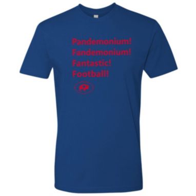 sorry, BuffaLove Men's Pandemonium/Fandemonium Blue T-Shirt is currently out of stock