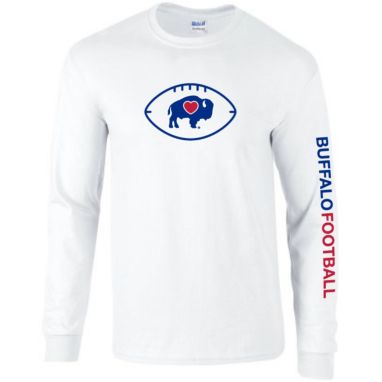 sorry, BuffaLove Men's Buffalo Football Long Sleeve White T-Shirt is currently out of stock